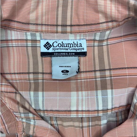 Columbia Mens Short Sleeve Button Down Plaid Shirt Style# SP05 AM7046, size XL - Picture 6 of 9